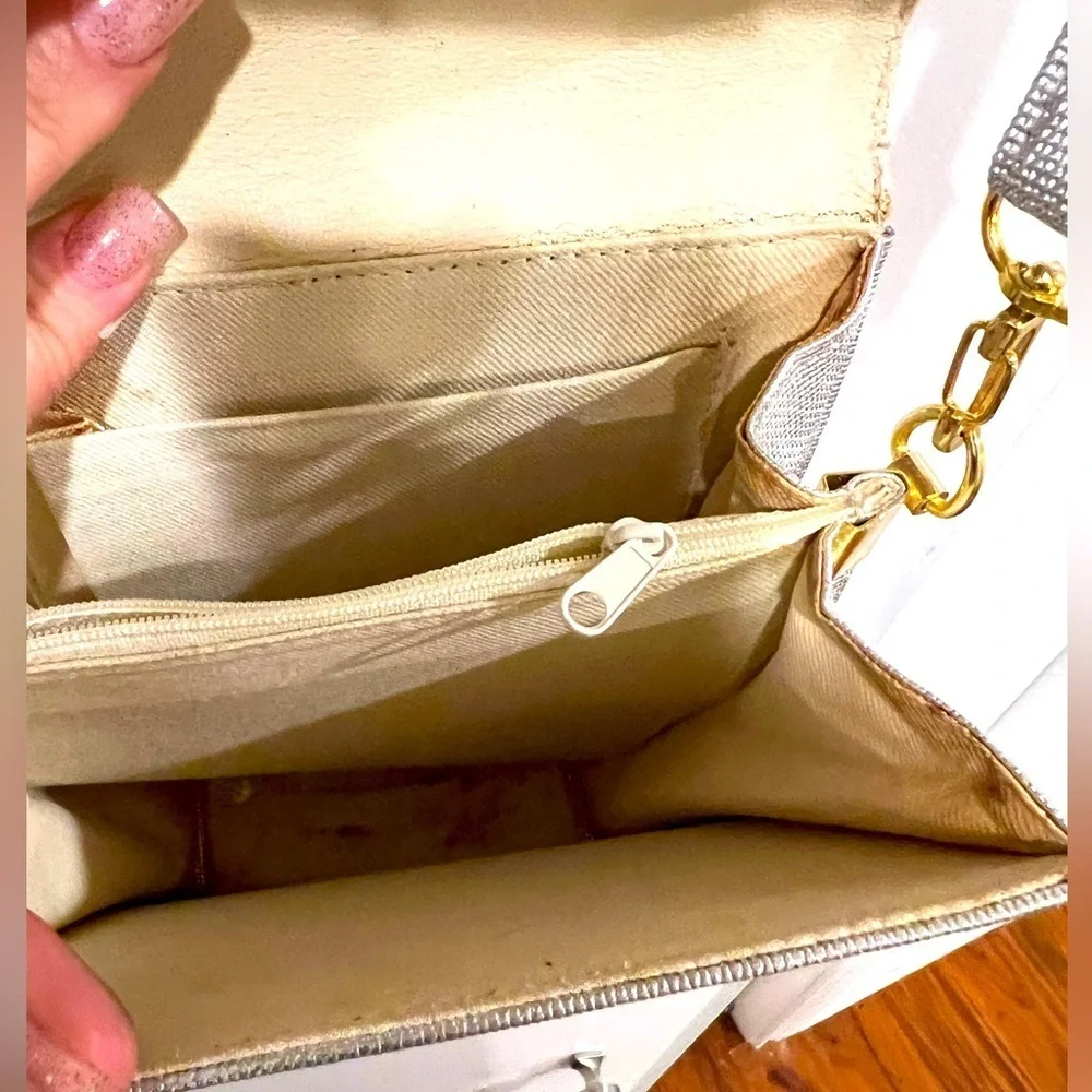 Vintage Crocodile Clasp Silver Purse Mob Wife vibes